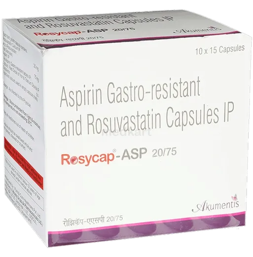 rosycap asp 20/75 capsule 15's